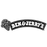 ben&jerrys logo in zwartwit