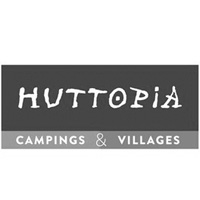 Huttopia logo in zwartwit