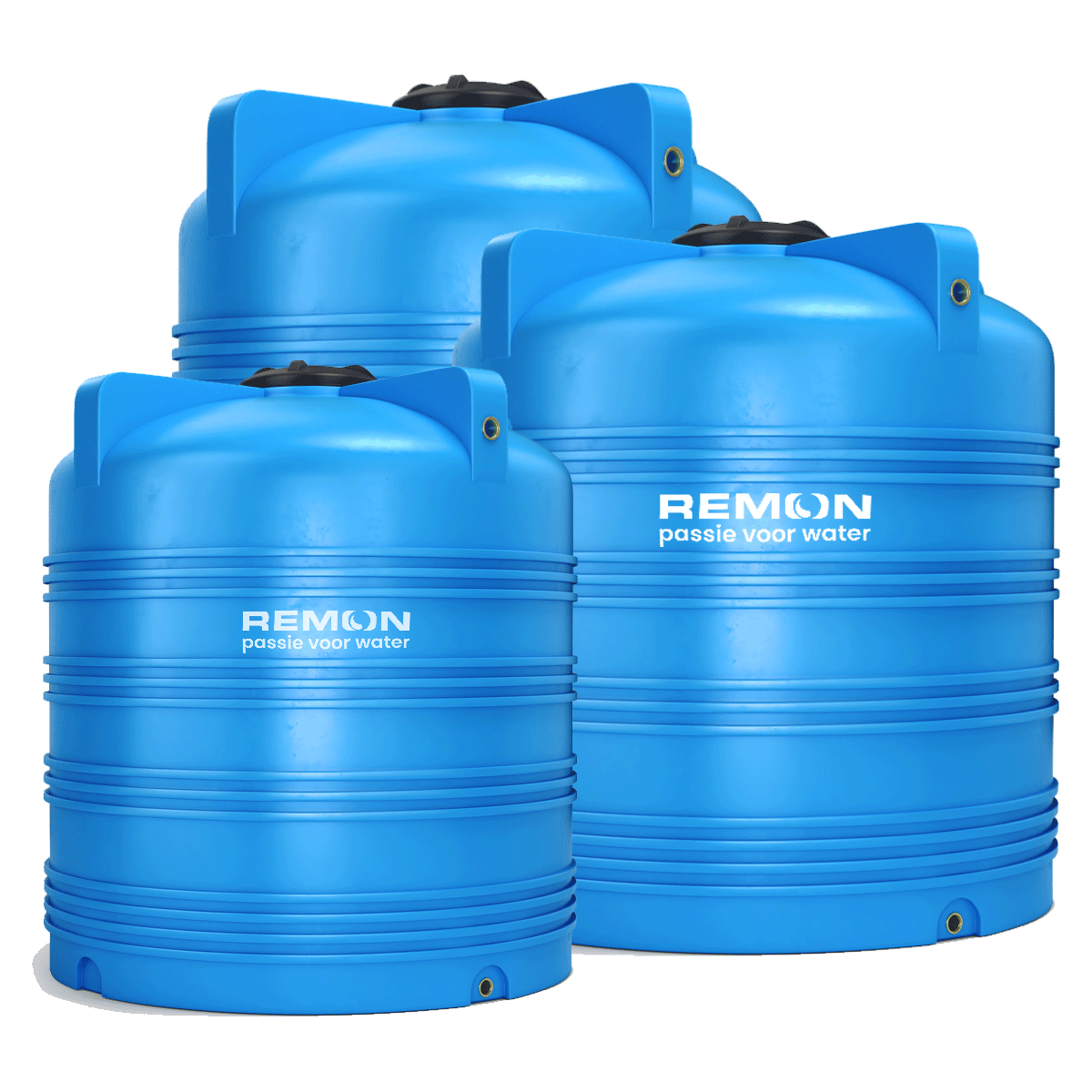 de verticale watertanks van Remon Waterbehandeling