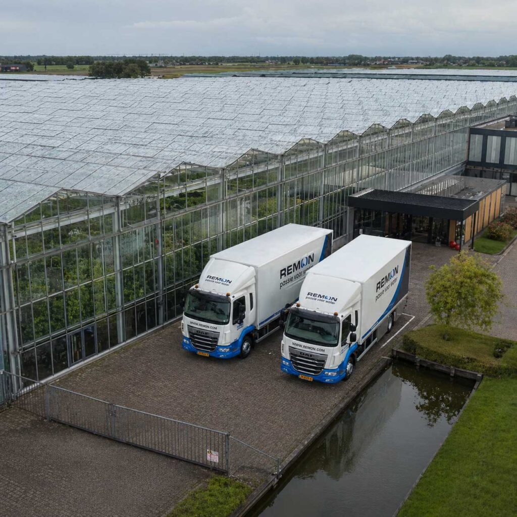 glastuinbouw remon - trucks bij kas