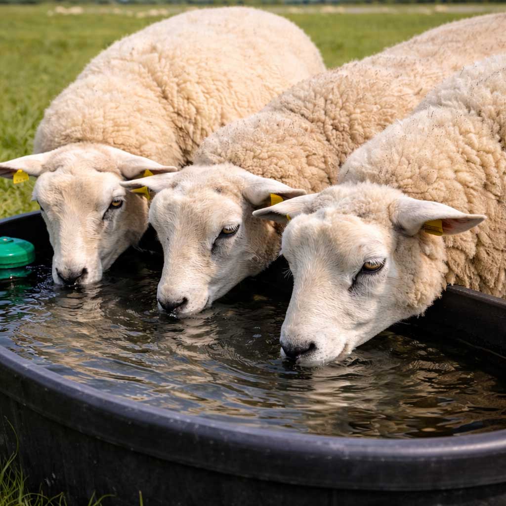 schapen drinken water - remon agro pagina